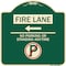 Signmission Fire Lane No Parking or Standing Anytime Heavy-Gauge Aluminum Sign, 18" x 18", G-1818-24008 A-DES-G-1818-24008 - alternate 1